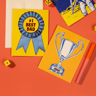1 Dad Trophy Card – Foil Father’s Day Card - Saturday Morning