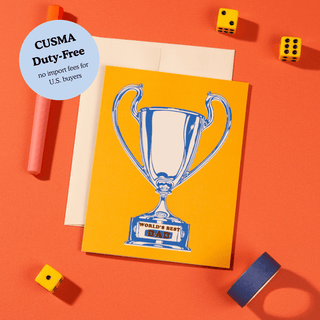 1 Dad Trophy Card – Foil Father’s Day Card - Saturday Morning