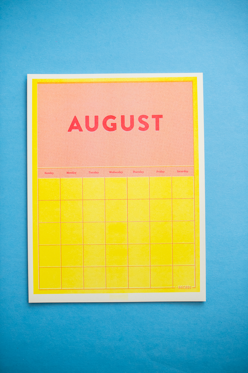Risograph Undated Calendar-zoom-