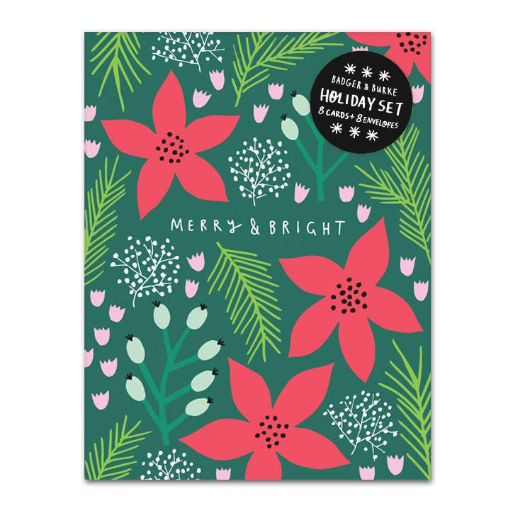 SET - Poinsettias Card Set-1