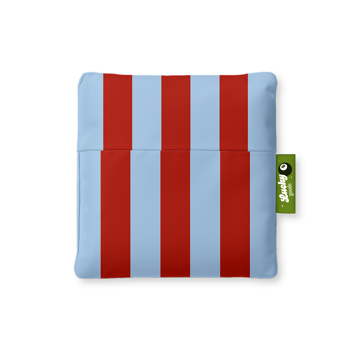 Blue & Maroon Stripes Foldable Nylon Tote-zoom-3