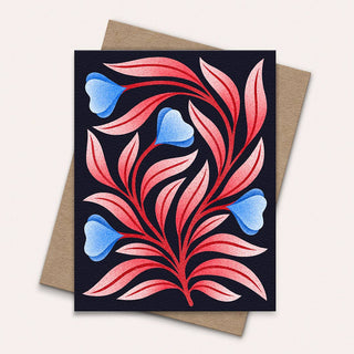 Floral Blue Flowers Greeting Card | Everyday Card | Nature