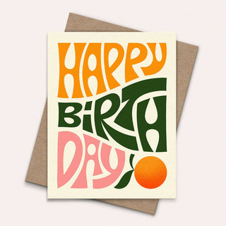 Happy Birthday Typography Greeting Card | Celebration