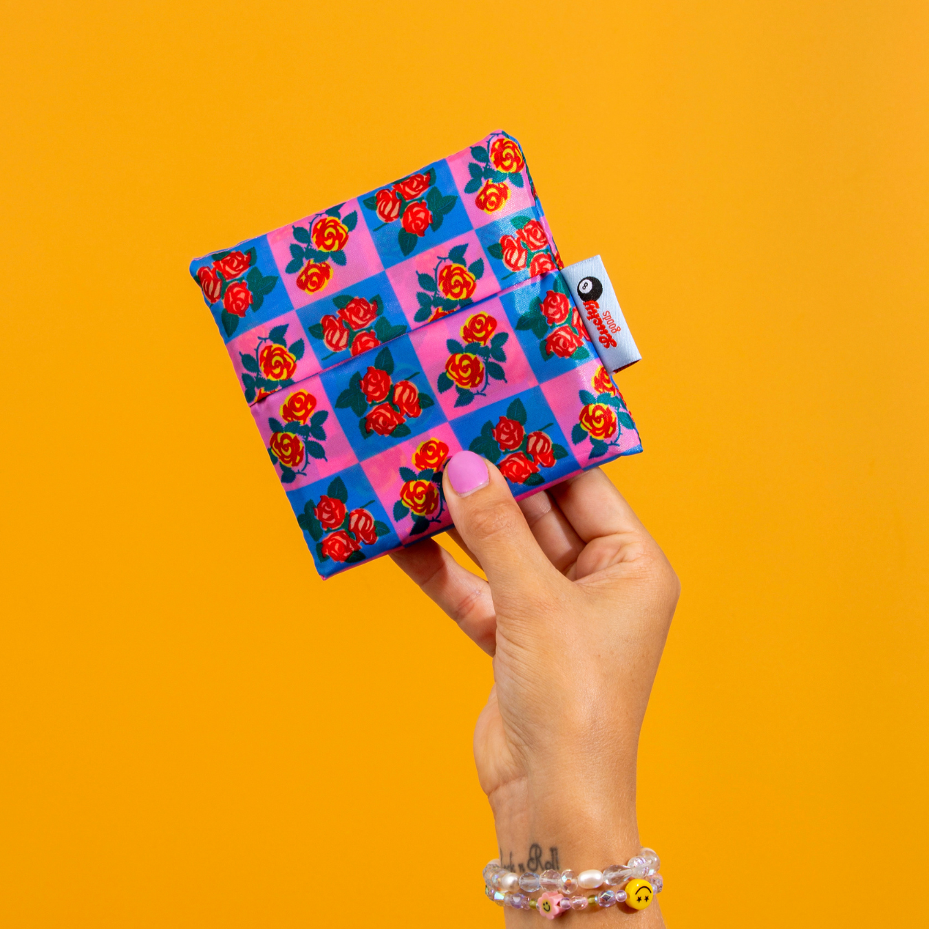 Charming Florals Foldable Nylon Tote-1