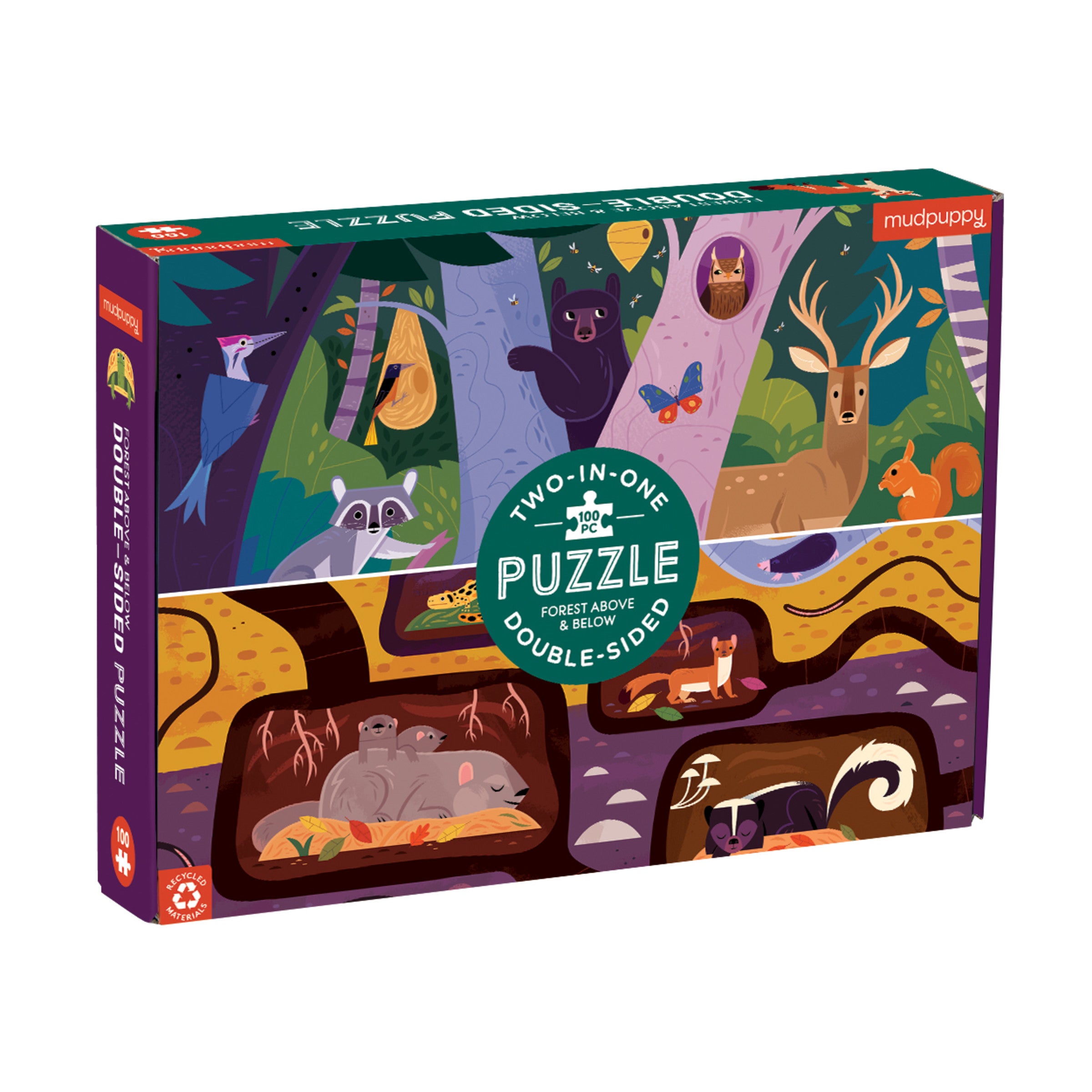 Forest Above and Below 100 Piece Double-Sided Puzzle