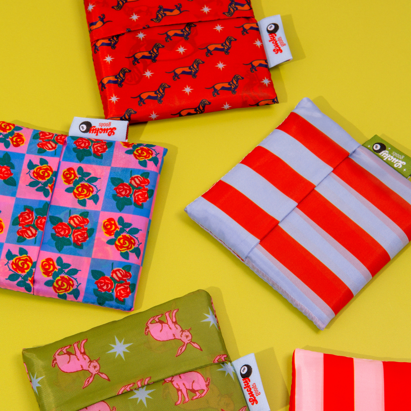 Blue & Maroon Stripes Foldable Nylon Tote-6