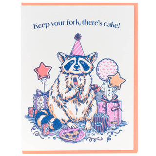 Birthday Raccoon Card - Saturday Morning
