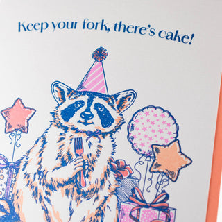 Birthday Raccoon Card - Saturday Morning