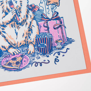 Birthday Raccoon Card - Saturday Morning