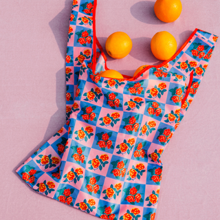 Charming Florals Foldable Nylon Tote - Saturday Morning