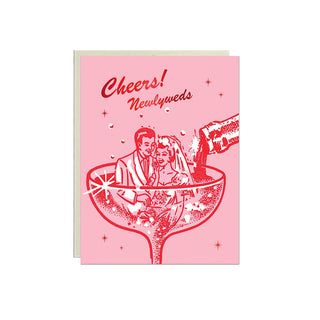 Cheers! Newlyweds – Foil Wedding ✿ Celebration Card - Saturday Morning