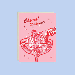 Cheers! Newlyweds – Foil Wedding ✿ Celebration Card - Saturday Morning