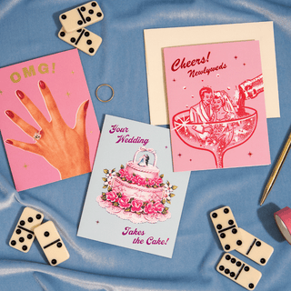 Cheers! Newlyweds – Foil Wedding ✿ Celebration Card - Saturday Morning