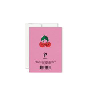 CHERRIES MINI – Miniature Greeting Card - Saturday Morning