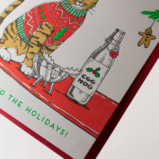 Christmas Sweater Cat Card - Saturday Morning