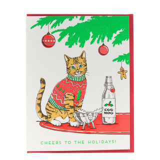 Christmas Sweater Cat Card - Saturday Morning