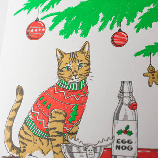 Christmas Sweater Cat Card - Saturday Morning