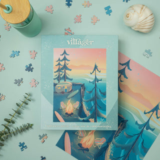 Coastal Camping 1000 - Piece Puzzle | Designed in BC Canada - Saturday Morning