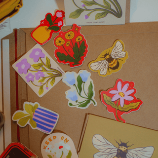 Colorful House Plant Sticker | Waterproof Vinyl Decal - Saturday Morning