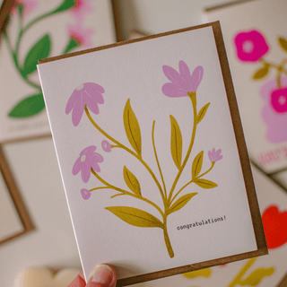 Congratulations Flower Bouquet | Floral Greeting Card - Saturday Morning