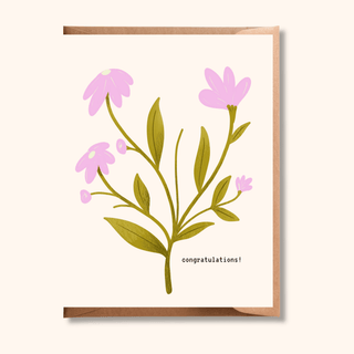 Congratulations Flower Bouquet | Floral Greeting Card - Saturday Morning