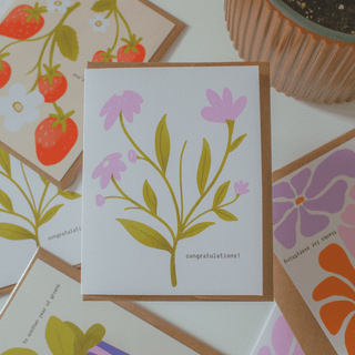 Congratulations Flower Bouquet | Floral Greeting Card - Saturday Morning