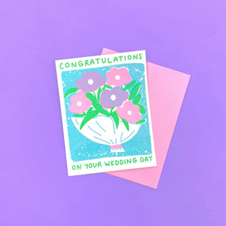 Congratulations On Your Wedding Day Greeting Card - Saturday Morning