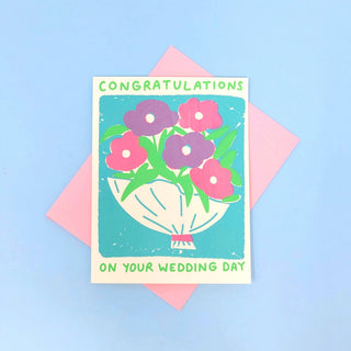 Congratulations On Your Wedding Day Greeting Card - Saturday Morning