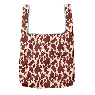 Cow Print Foldable Nylon Tote - Saturday Morning