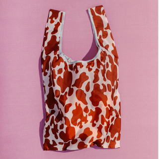 Cow Print Foldable Nylon Tote - Saturday Morning