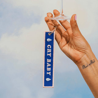 Cry Baby Embroidered Keychain - Saturday Morning