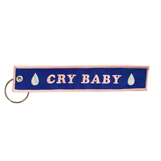 Cry Baby Embroidered Keychain - Saturday Morning