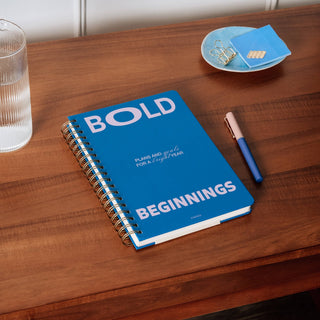 Daily Planner, Undated, B5 Spiral Hardcover - Bold - Saturday Morning