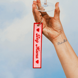 Dog Mama Embroidered Keychain - Saturday Morning