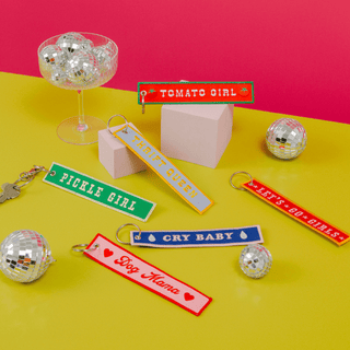 Dog Mama Embroidered Keychain - Saturday Morning