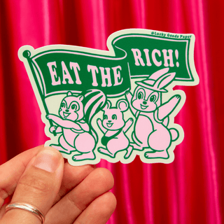 Eat the Rich – Matte Vinyl Sticker - Saturday Morning