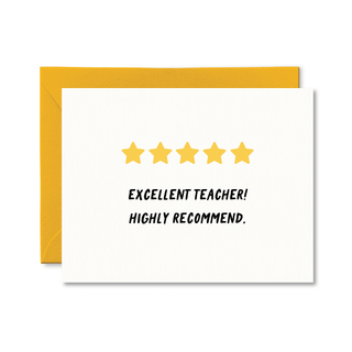 Five Star Teacher Card - Saturday Morning