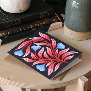Floral Blue Flowers Greeting Card | Everyday Card | Nature - Saturday Morning