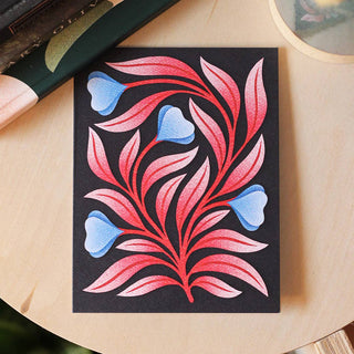 Floral Blue Flowers Greeting Card | Everyday Card | Nature - Saturday Morning
