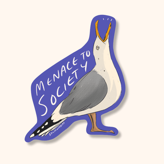 Funny Seagull Sticker | Bird Lover Waterproof Vinyl Sticker - Saturday Morning