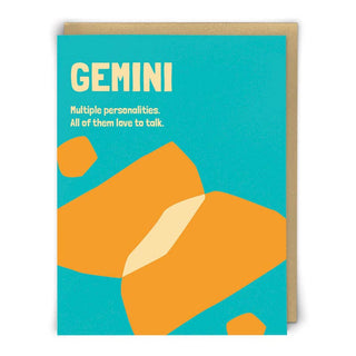 Gemini Zodiac Greeting Card - Saturday Morning