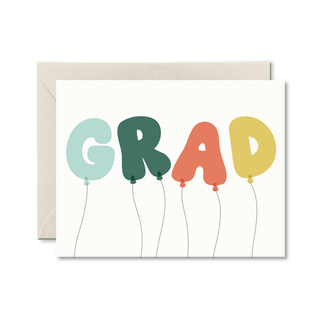 GRAD Balloons Card - Saturday Morning