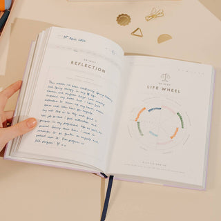 Guided Gratitude Journal, A5 Hardcover - Reflect - Saturday Morning