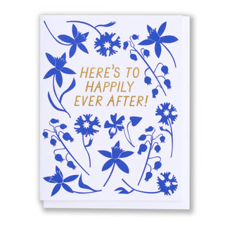 Happily Ever After Foil and Floral Note Card - Saturday Morning