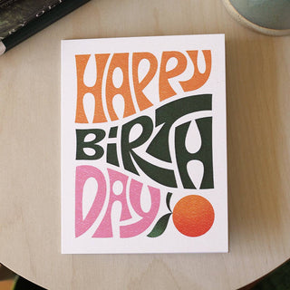 Happy Birthday Typography Greeting Card | Celebration - Saturday Morning