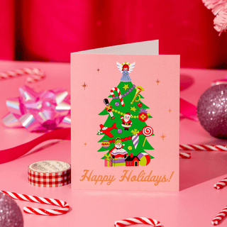 Happy Holidays Tree – Foil Christmas Card - Saturday Morning