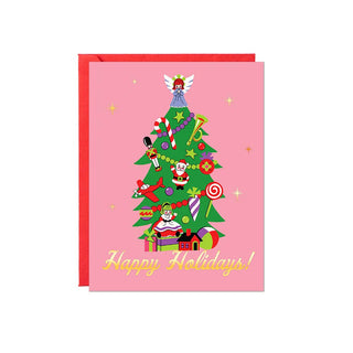 Happy Holidays Tree – Foil Christmas Card - Saturday Morning