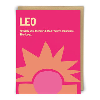 Leo Zodiac Greeting Card - Saturday Morning