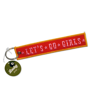 Let’s Go Girls Embroidered Keychain - Saturday Morning