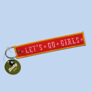 Let’s Go Girls Embroidered Keychain - Saturday Morning